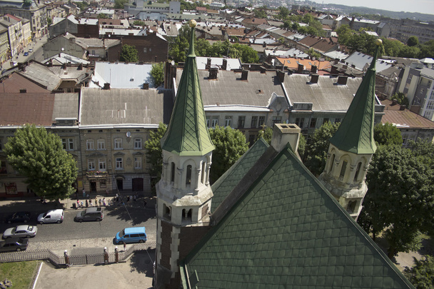 Panorama de Lviv da Catedral de Saint Olha e Elizabeth
 - Foto, Imagem