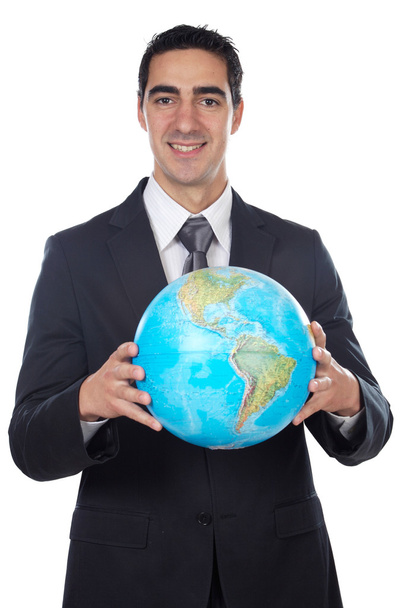 Man holding globe - Фото, зображення