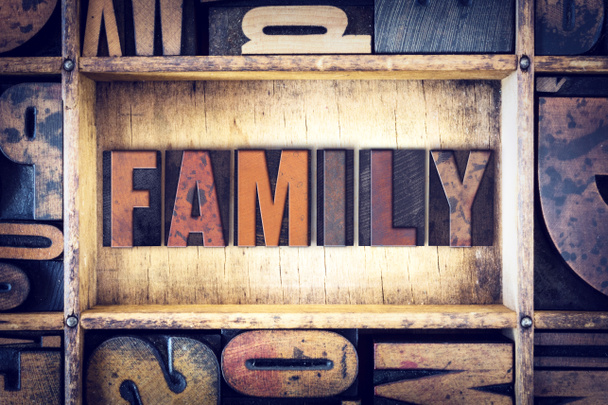 Family Concept Letterpress Type - Photo, Image