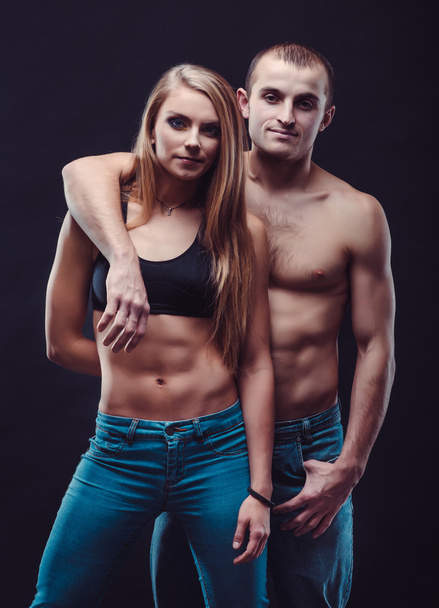 Sporty woman and man - Photo, image
