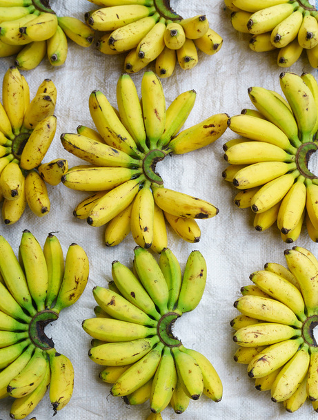 Ripe banana fruits on street market display. - Photo, Image