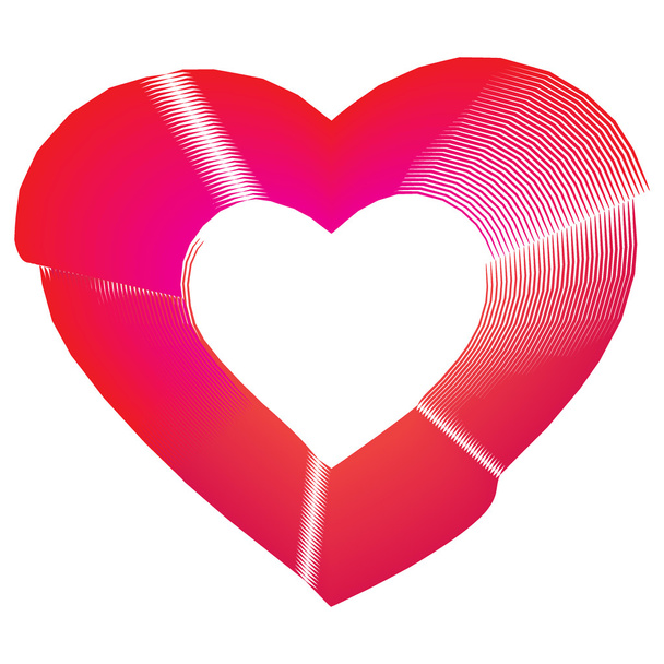 A szív ikon, vektoros illusztráció. Piros szív szimbólum. Absztrakt egyszerű vektorgrafikus. - Vektor, kép