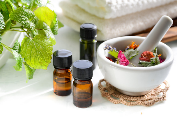 aromatherapy treatment with herbs - Photo, Image