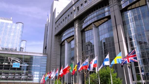 Evropský parlament v Bruselu. - Záběry, video