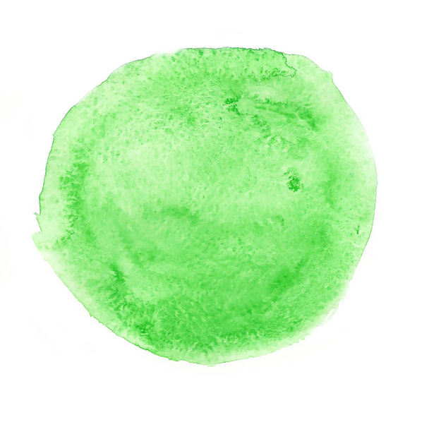 Green vector watercolor paint circle - Διάνυσμα, εικόνα