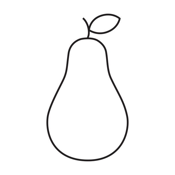 Line icon pear - Vector, Image