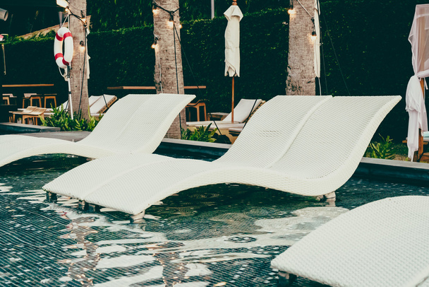 Beautiful luxury pool Chairs - Zdjęcie, obraz