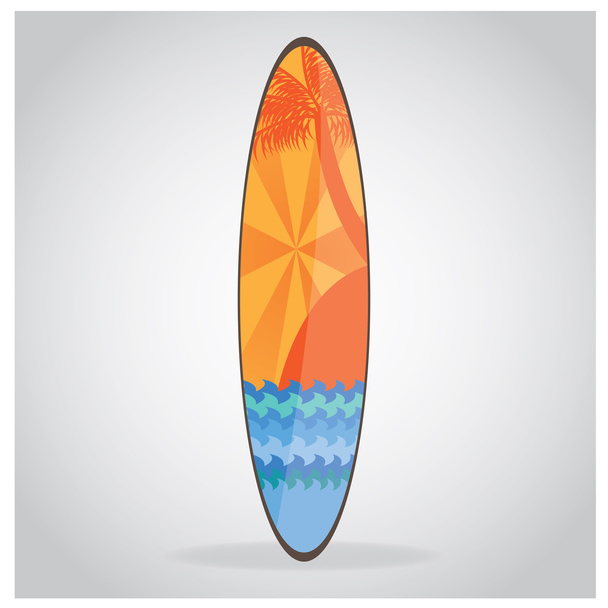 Isolated Surfboard with texture - Vetor, Imagem