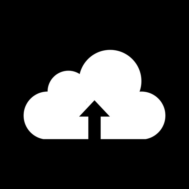 witte wolk pictogram - Vector, afbeelding