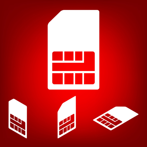 Conjunto de iconos de tarjeta SIM. Efecto isométrico
 - Vector, imagen