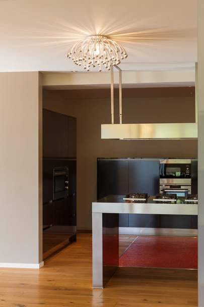 Moderne keuken van appartement - Foto, afbeelding