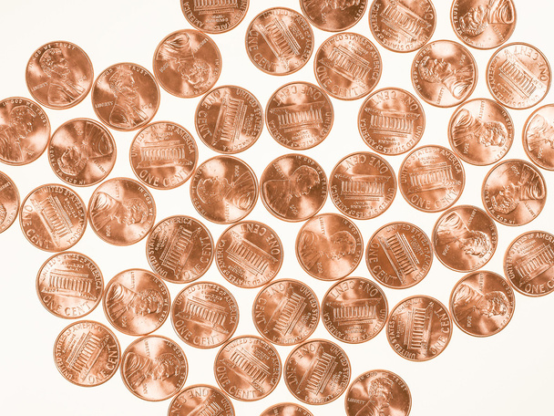  Dollar munten 1 cent tarwe penny vintage - Foto, afbeelding