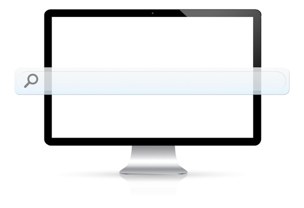 Modern számítógép-val üres webhely bar - Fotó, kép