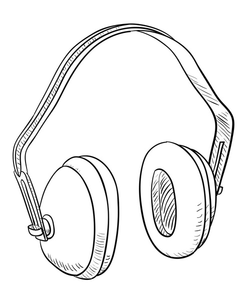 Kopfhörer für Gehörschutz - Vektor, Bild