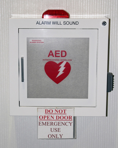 Tyypillinen hätätilanteessa sydämen defibrillaattori
 - Valokuva, kuva