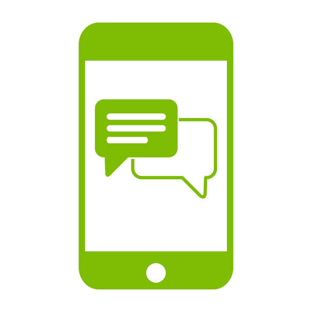 Teléfono móvil SMS icono de chat eps 10. Teléfono móvil SMS icono
 - Vector, imagen