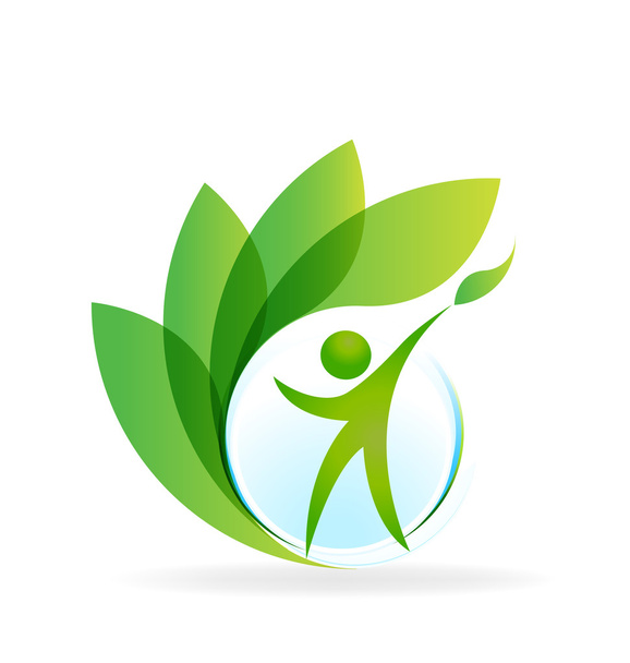 Health nature logo vector - Vetor, Imagem