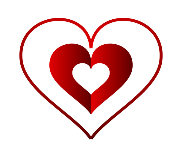 Valentine hearts on white background - Фото, изображение