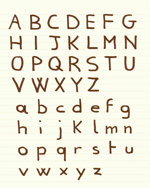  Letras manuscritas alfabeto vintage
 - Foto, Imagen
