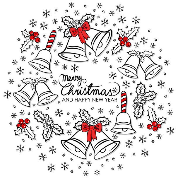 jingle bells Christmas decoration - Vector, Imagen