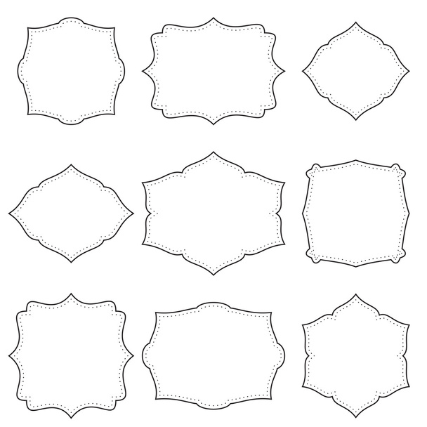 Simple frames with dots - Vector, Image