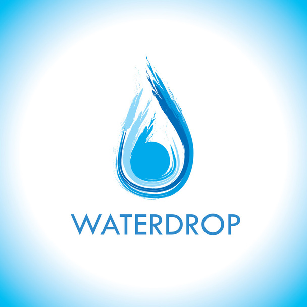 Logo de gota de agua pura
 - Vector, Imagen