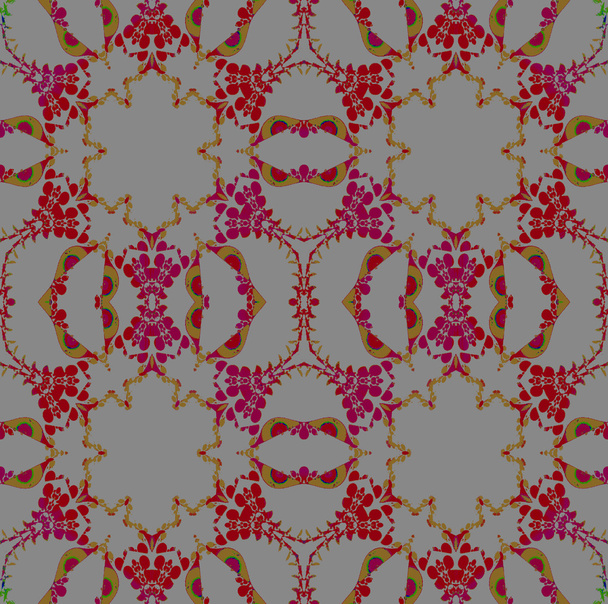 Seamless hexagon pattern red violet gray - Fotoğraf, Görsel