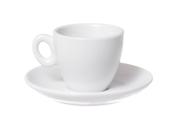 isolierte weiße Espressotasse auf weißem Hintergrund. - Foto, Bild