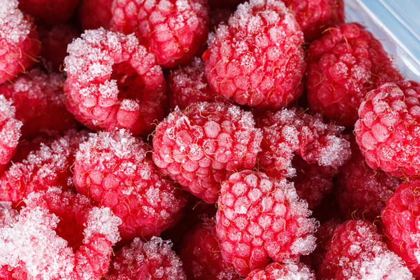 Frozen Raspberry background - Zdjęcie, obraz