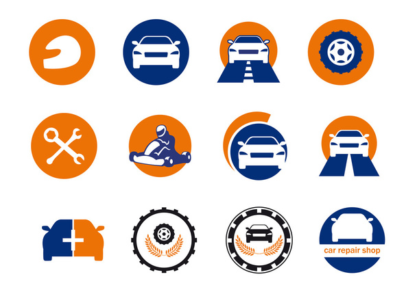 Diseño del logotipo de reparación de coches
 - Vector, imagen