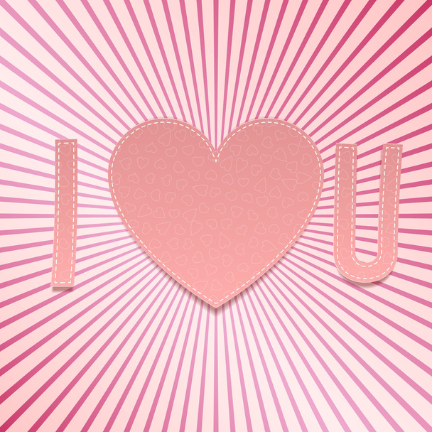 Te amo. Papel de San Valentín realista Símbolos
 - Vector, Imagen