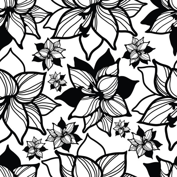 Vector seamless floral pattern - Vektori, kuva