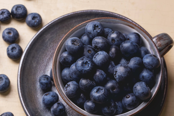 Berries: Blueberries and Raspberries - Foto, Imagem