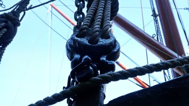 Detalhes de cordas de barco, embarcação náutica
 - Filmagem, Vídeo