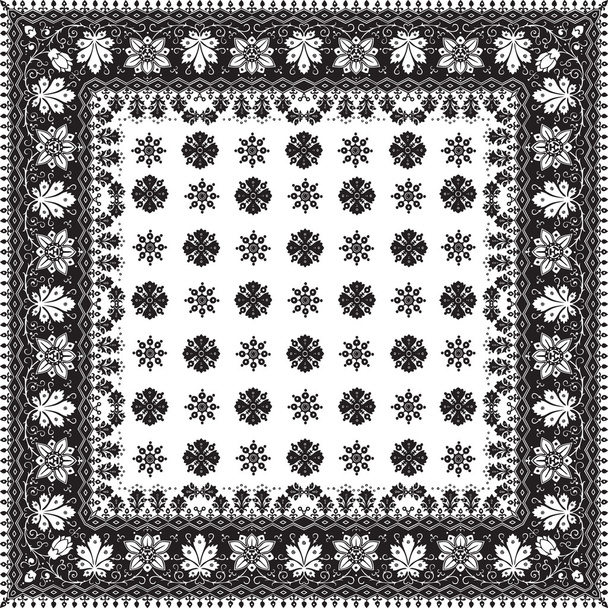 abstraktní etnické šál květinovým vzorem designu - Vektor, obrázek
