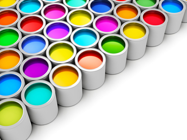Color paint cans - Zdjęcie, obraz