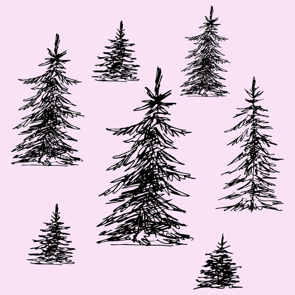 set di alberi di Natale, pini
 - Vettoriali, immagini