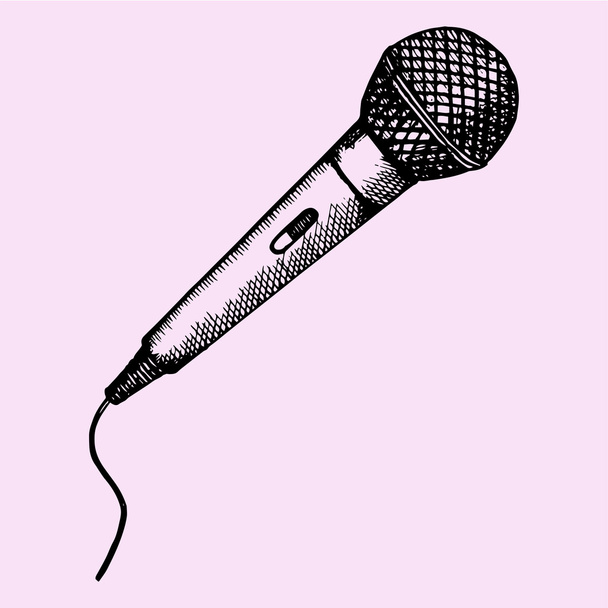 Mikrofon für Karaoke, Vektor - Vektor, Bild