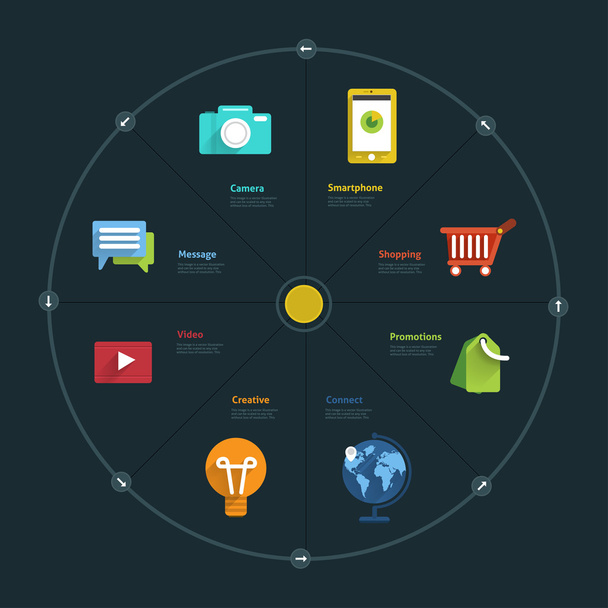 Ikony Infographic a podnikání - Vektor, obrázek