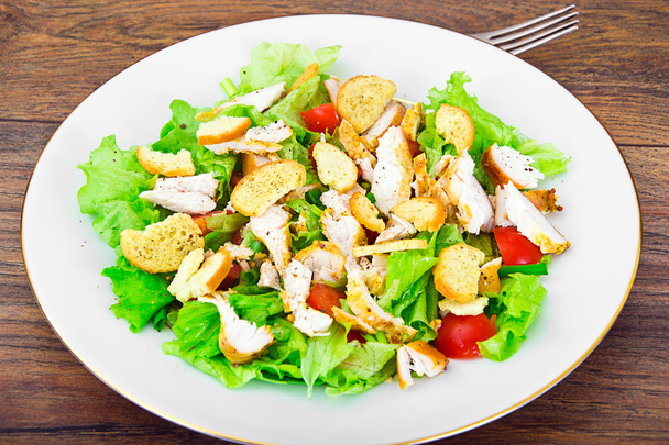 Fresh Caesar Salad with Chicken - Photo, Image