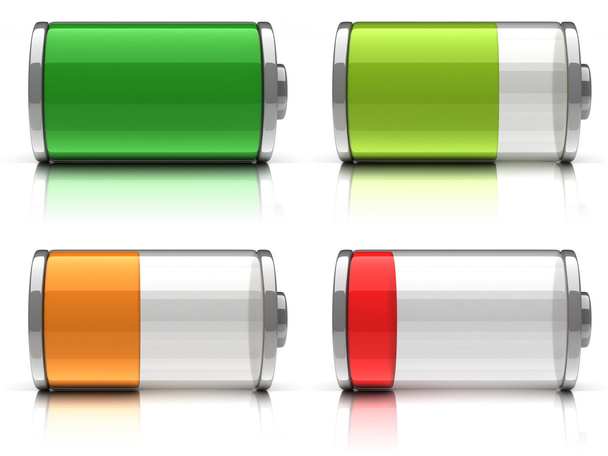3d Battery icons - 写真・画像