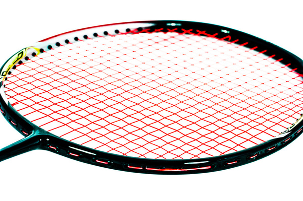 raqueta de bádminton sobre fondo blanco
 - Foto, Imagen