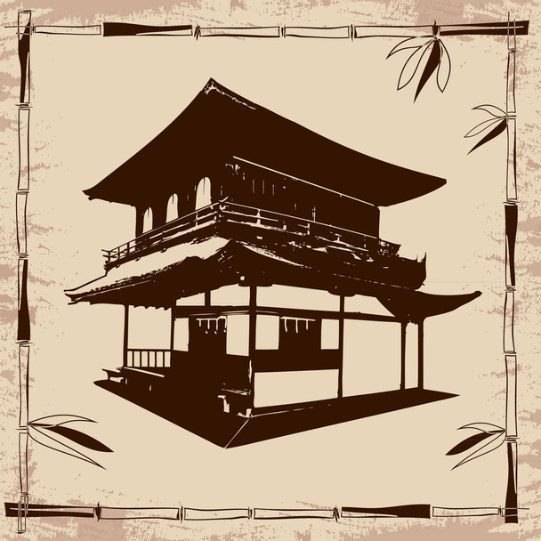 Векторный японский дом
 - Вектор,изображение