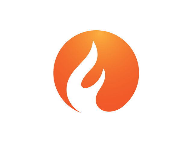 火災炎アイコンのロゴのテンプレート - ベクター画像