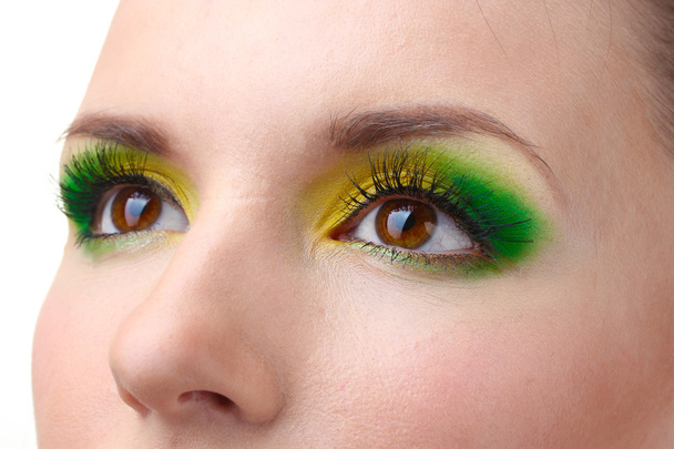 schöne weibliche Augen mit hellem Make-up - Foto, Bild