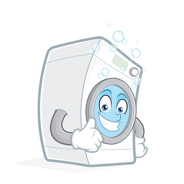 Washing machine giving thumbs up - Vector, Image