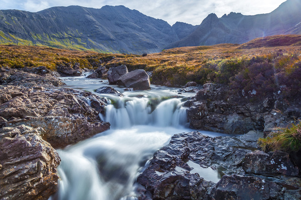 The Fairy Pools and the mountains of Glenbrittle at early morning on Isle of Skye - Scotland, UK - Photo, Image