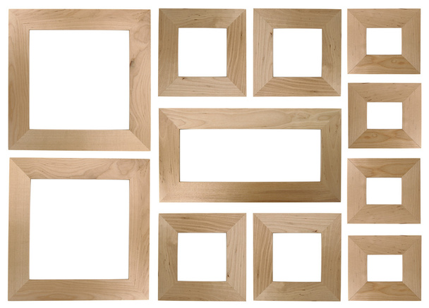 lege houten frames voor foto 's - Foto, afbeelding