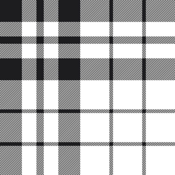 ハイバーニアン fc タータン チェック柄シームレスな格子縞の黒と白のパターン - ベクター画像