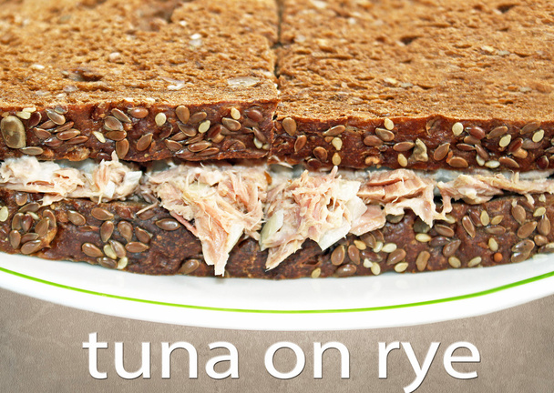 Tuna salad sandwich on Rye Bread - Photo, Image
